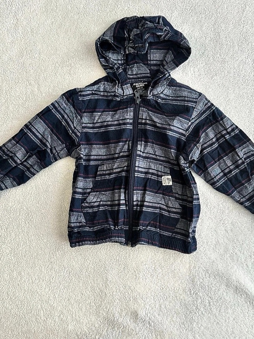 American Hawk Boys 2T Striped 3-Piece Set in Blue & Red - Picture 2 of 11